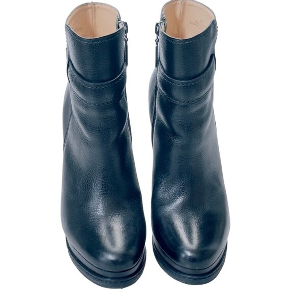 TALBOTS Women's Shoes Black Leather Heels Platform Ankle Boots Size 7B - Picture 14 of 14